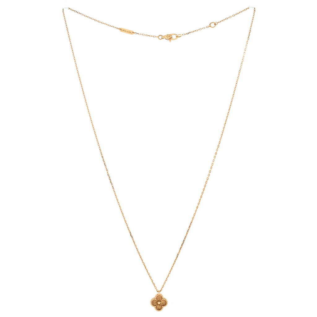 Sweet Alhambra Pendant Necklace 18K Rose Gold