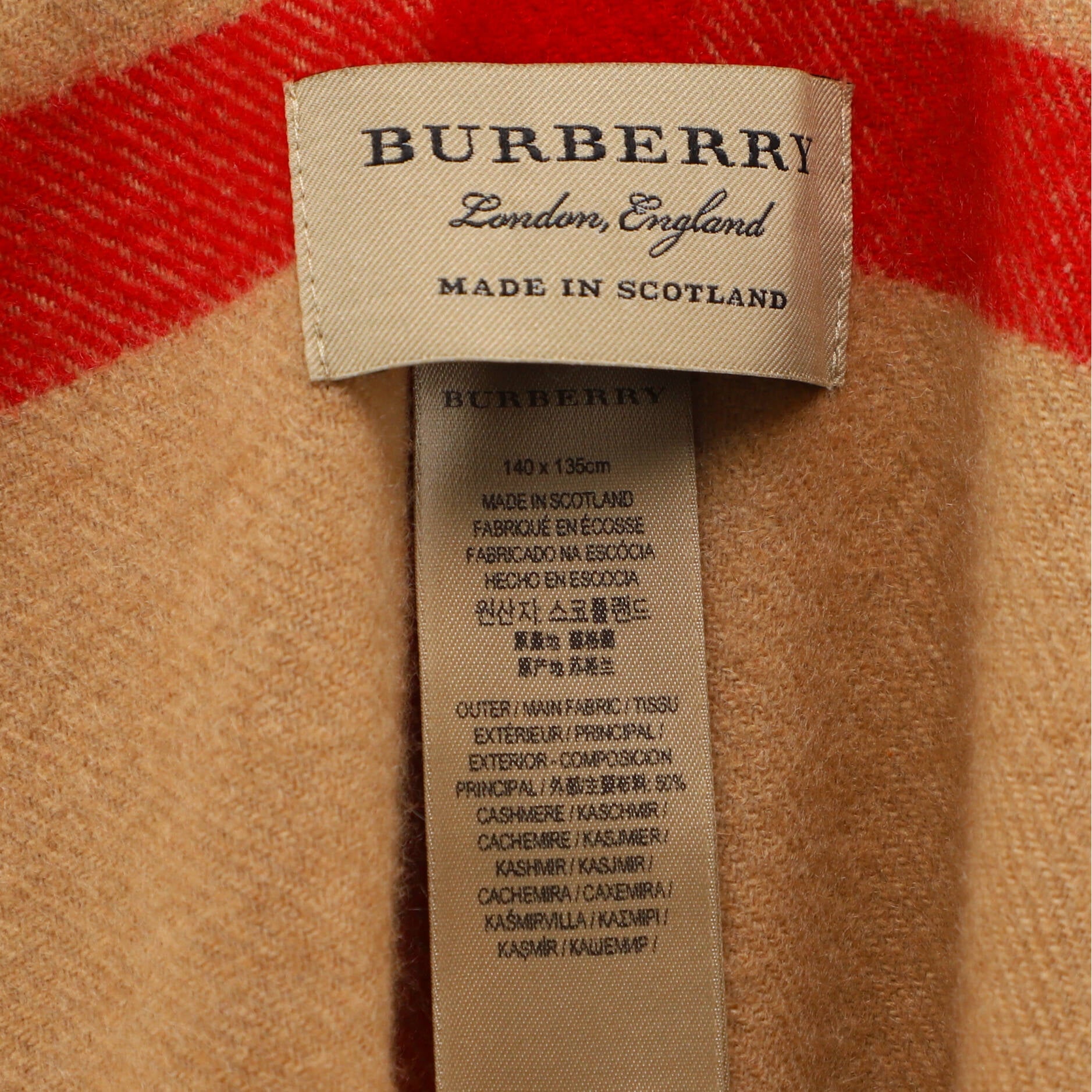 Women's Mega Check Cape Wool and Cashmere