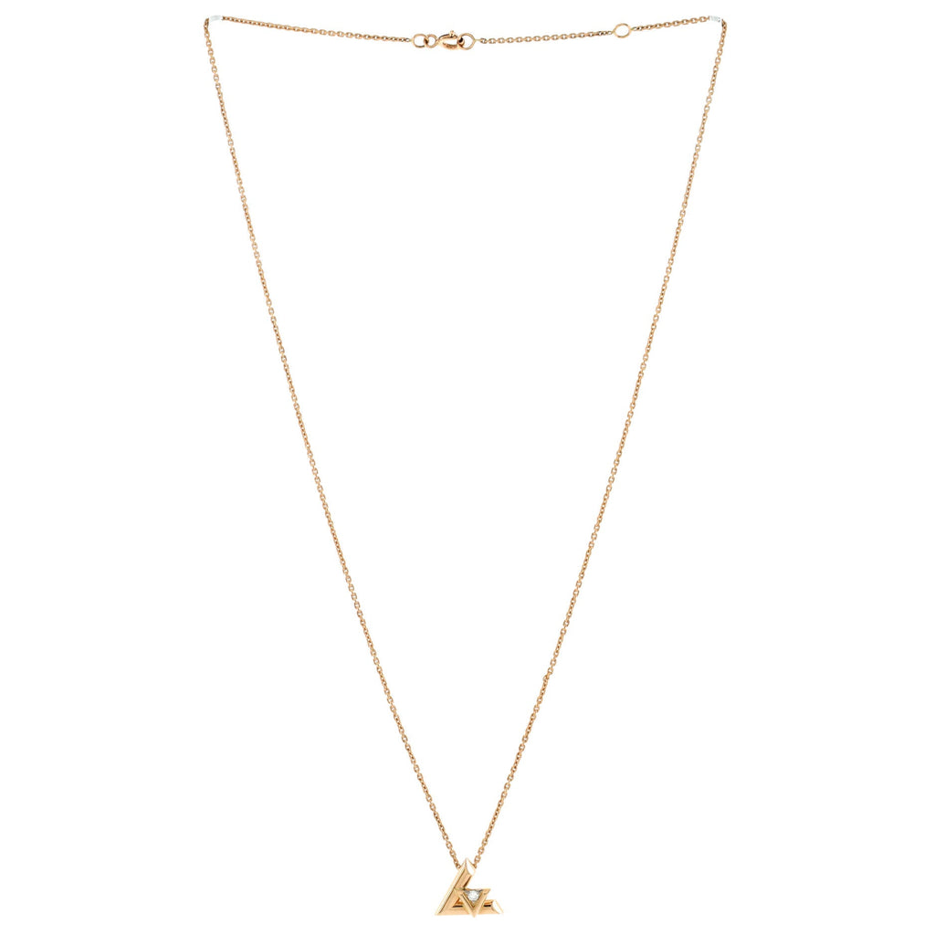 LV Volt One Pendant Necklace 18K Rose Gold with Diamond Small