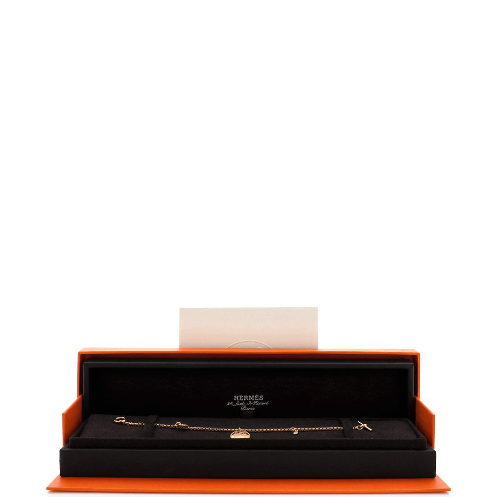 Ex-Libris Bracelet 18K Rose Gold with Diamond Small