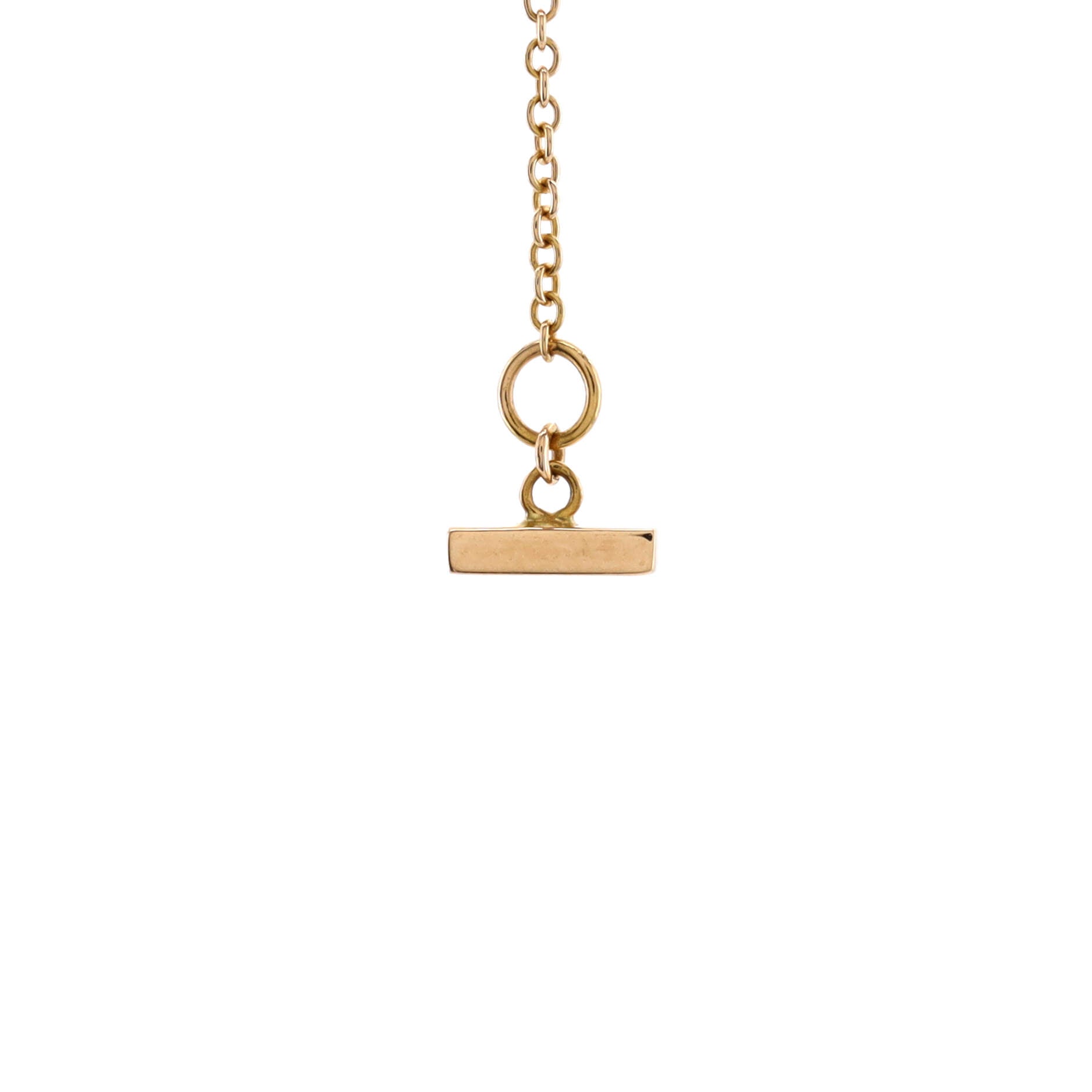 T Smile Pendant Necklace 18K Yellow Gold Mini