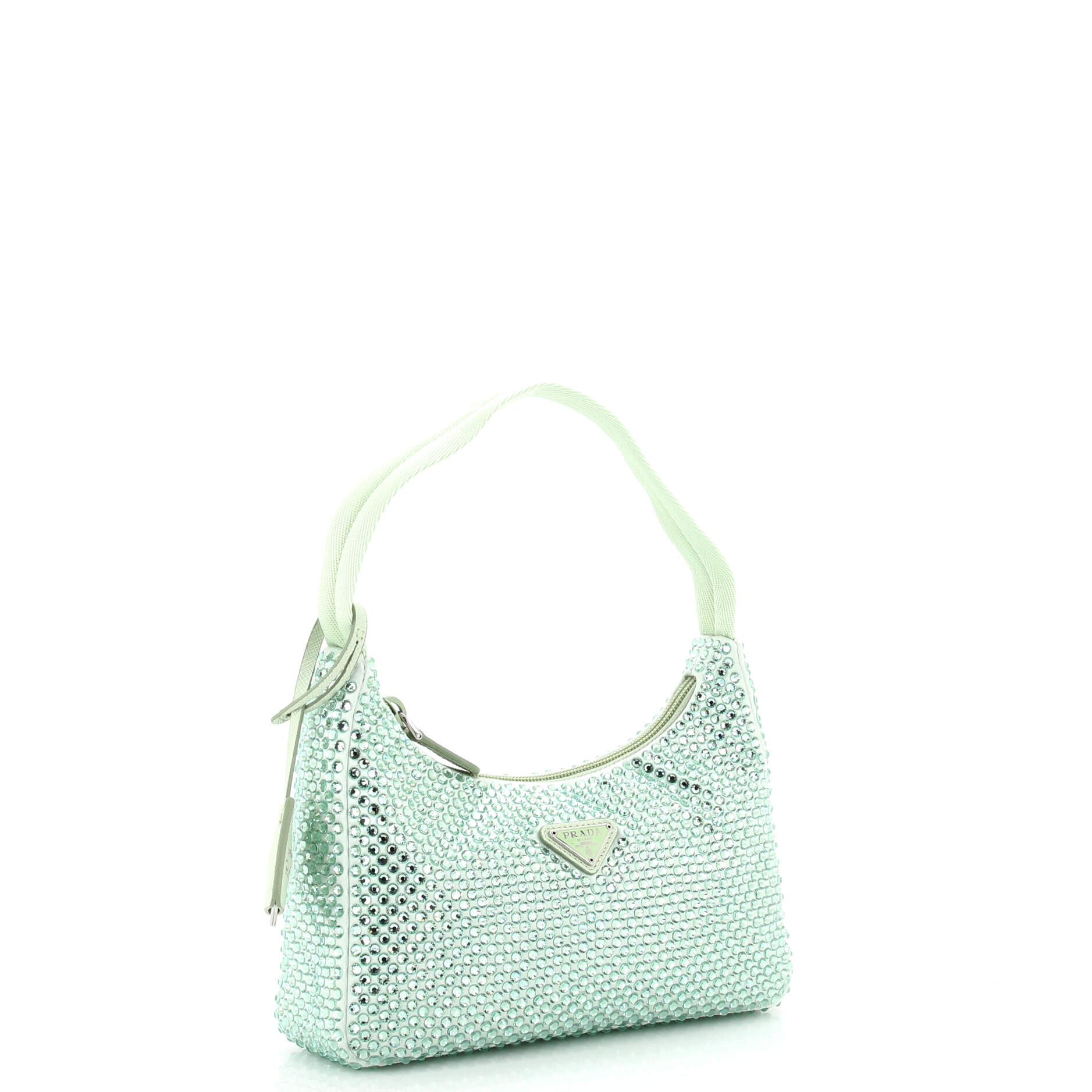 Re-Edition 2000 Hobo Crystal Embellished Satin Mini