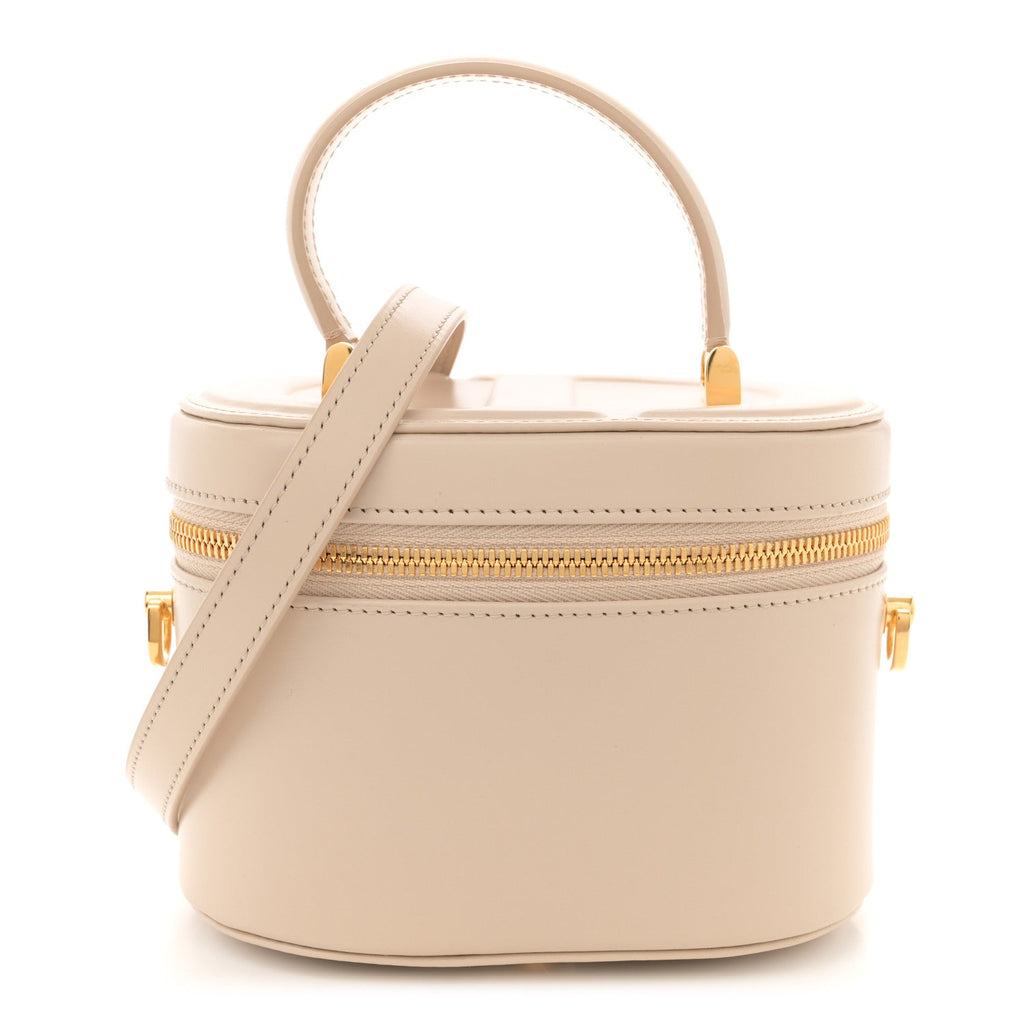 Calfskin Signature CD Vanity Case Caramel Beige