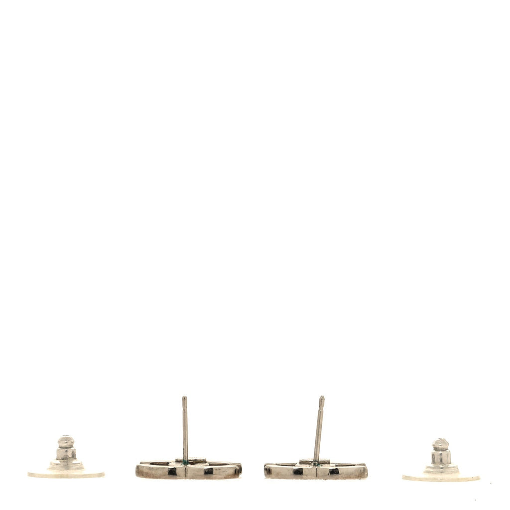 Crystal Mini Timeless CC Earrings Silver
