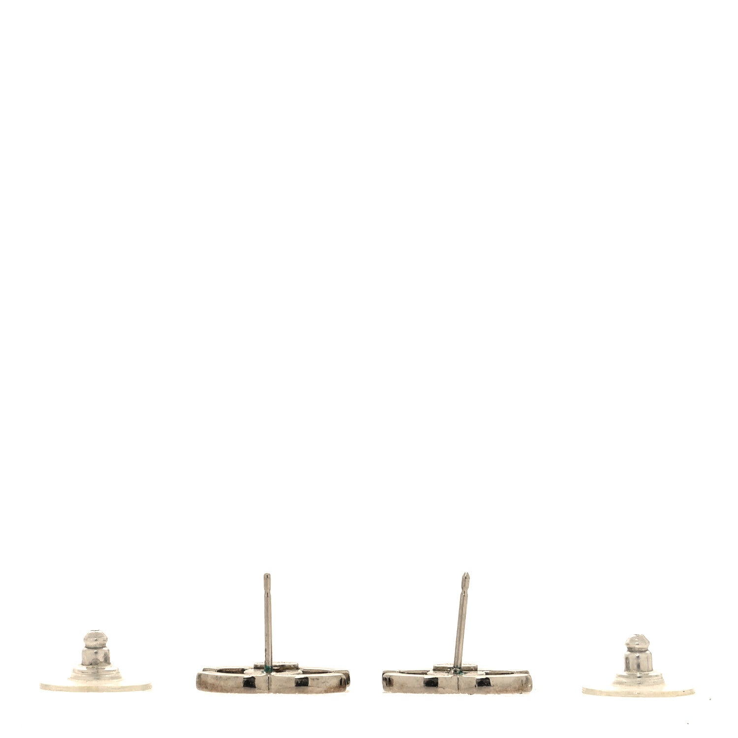 Crystal Mini Timeless CC Earrings Silver