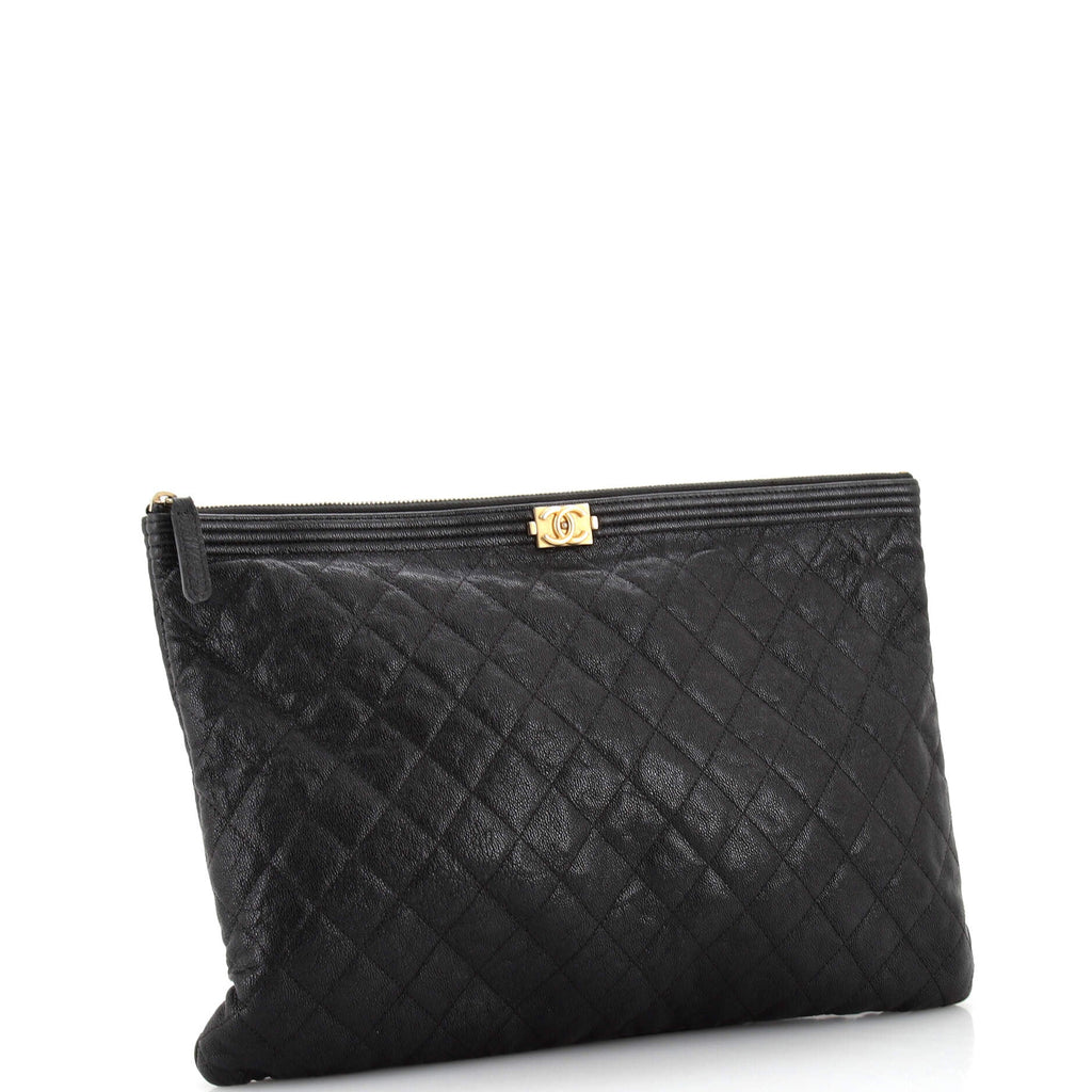 Boy O Case Clutch Quilted Caviar Large