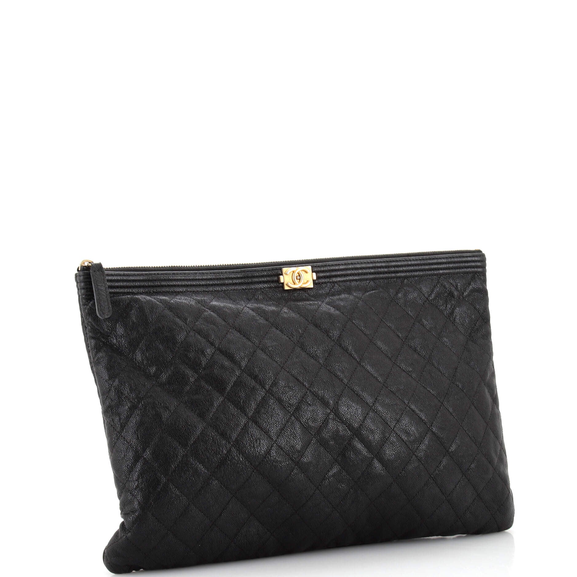Boy O Case Clutch Quilted Caviar Large
