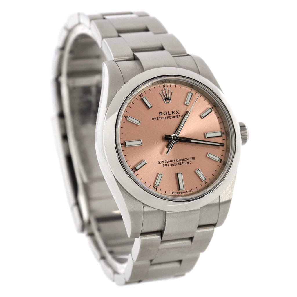 Oyster Perpetual Pink Automatic Watch Stainless Steel 34