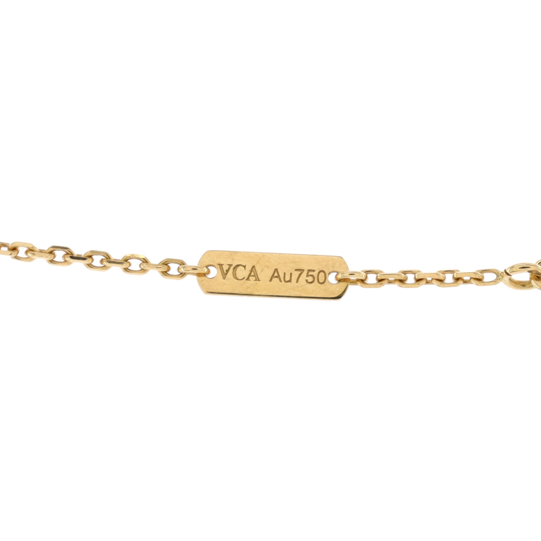 Vintage Alhambra Pendant Necklace 18K Yellow Gold
