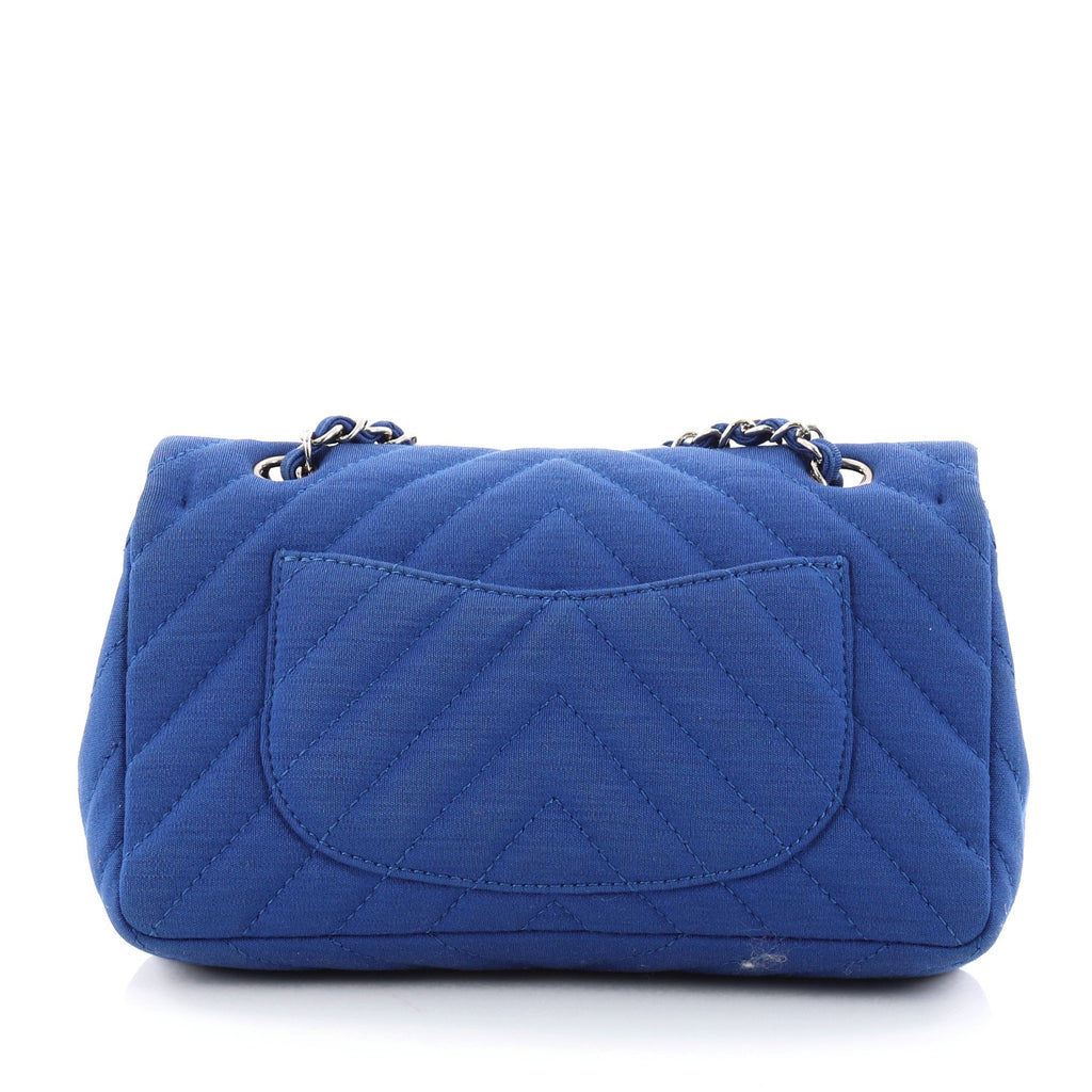 Classic Single Flap Bag Chevron Jersey Mini
