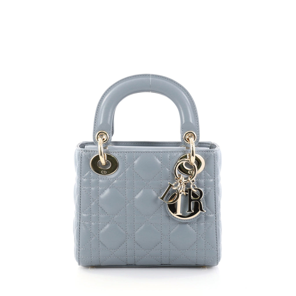 Lady Dior Handbag Cannage Quilt Lambskin Mini