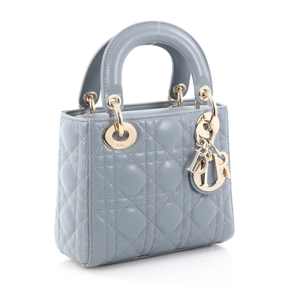Lady Dior Handbag Cannage Quilt Lambskin Mini