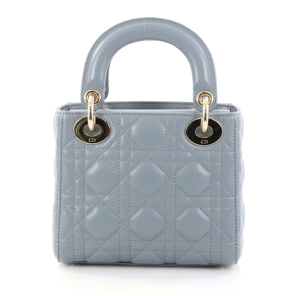 Lady Dior Handbag Cannage Quilt Lambskin Mini