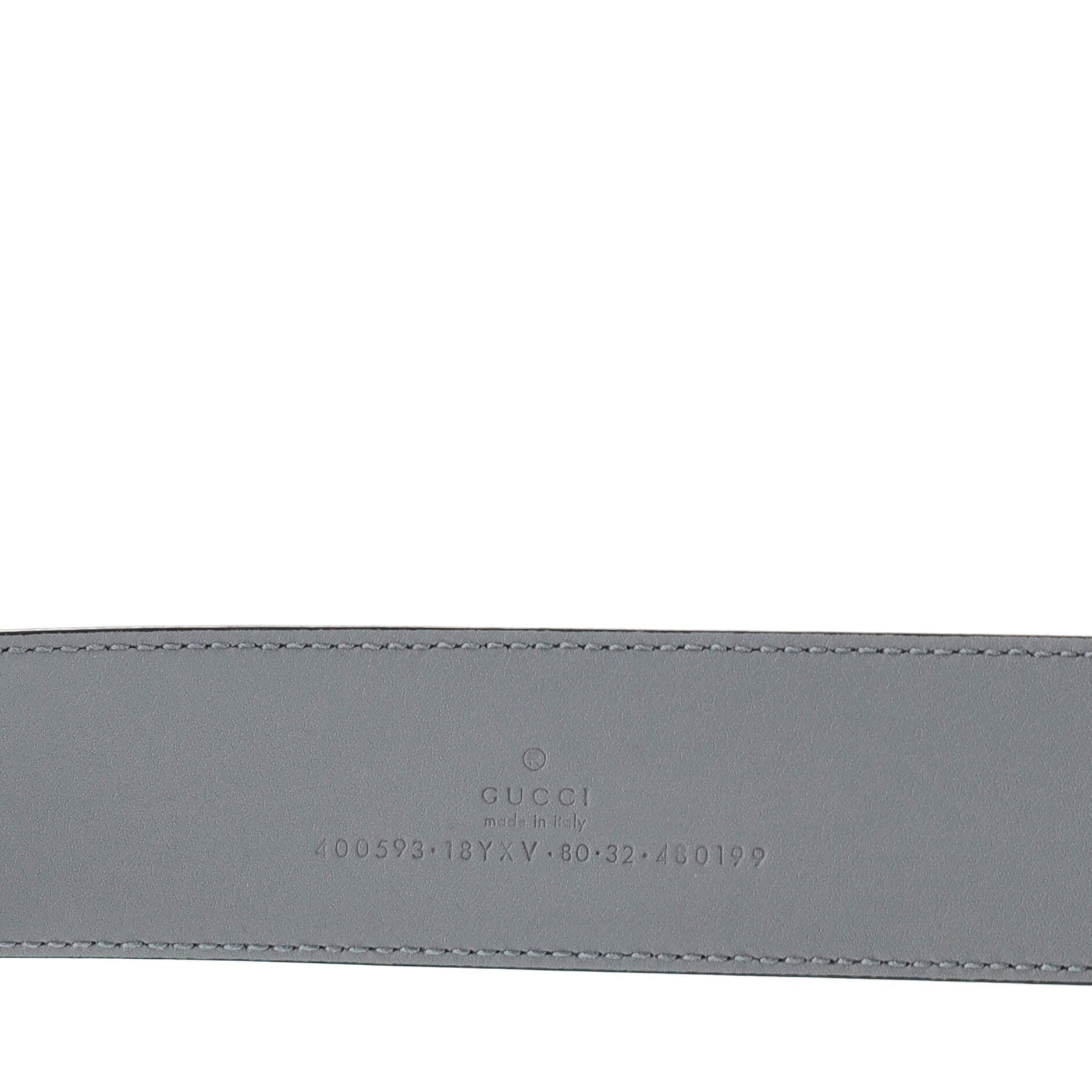 GG Marmont Monochrome Belt Leather with Enamel Wide 80