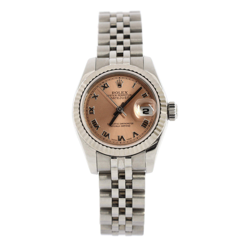 Oyster Perpetual Datejust Pink Automatic Watch Stainless Steel and White Gold 26