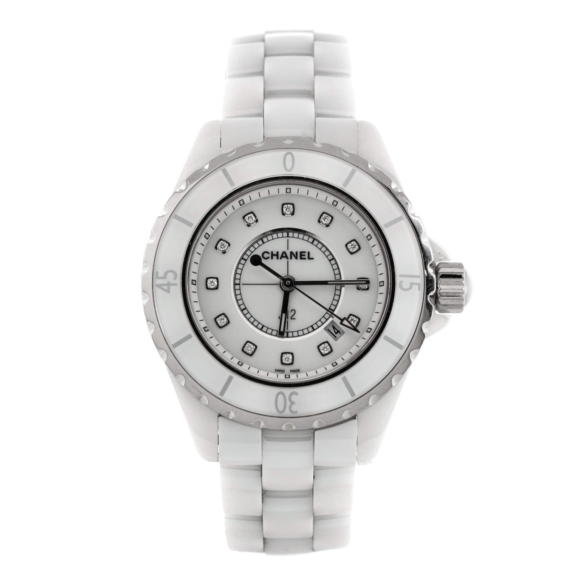 J12 Quartz Watch Ceramic and Stainless Steel with Diamond Markers 33