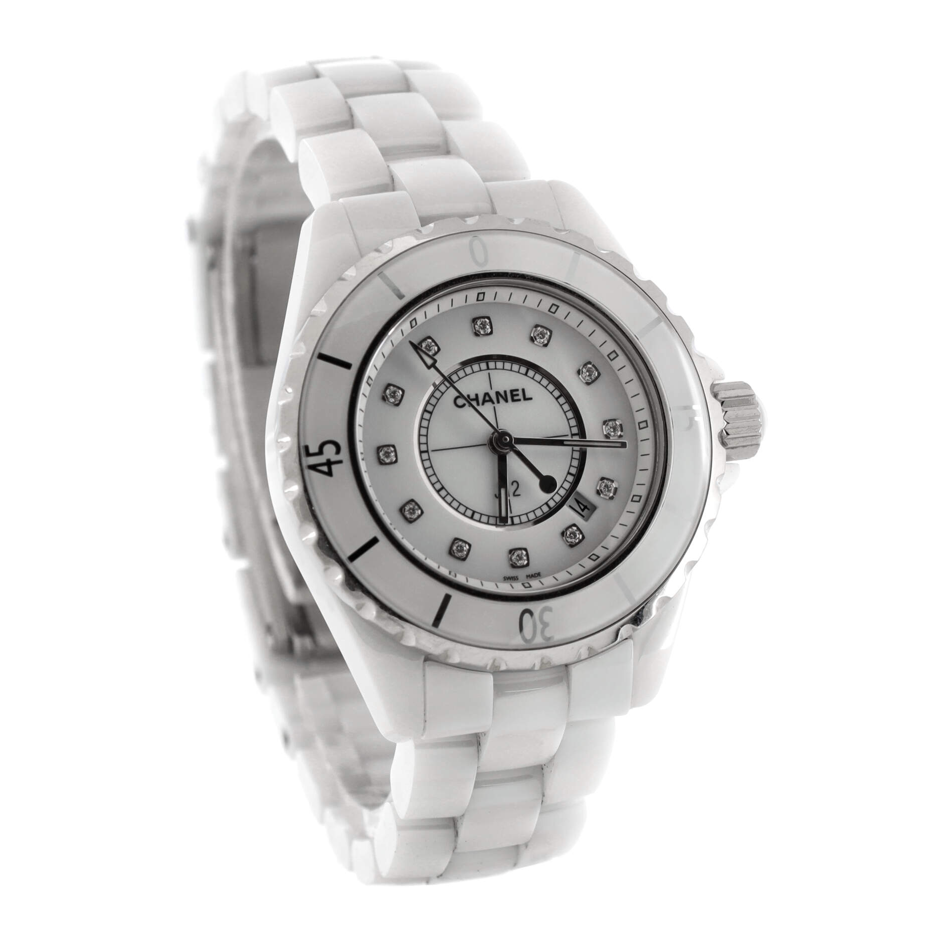 J12 Quartz Watch Ceramic and Stainless Steel with Diamond Markers 33