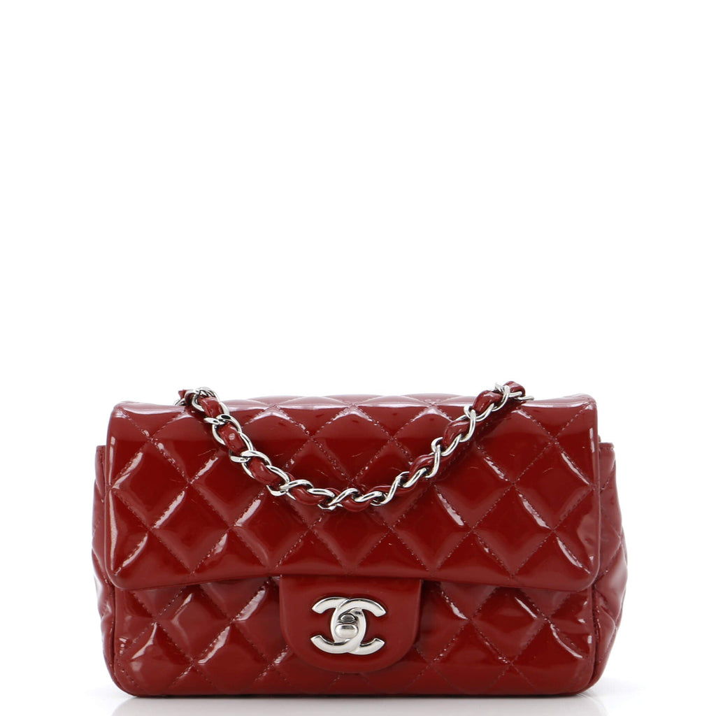 Classic Single Flap Bag Quilted Patent Mini