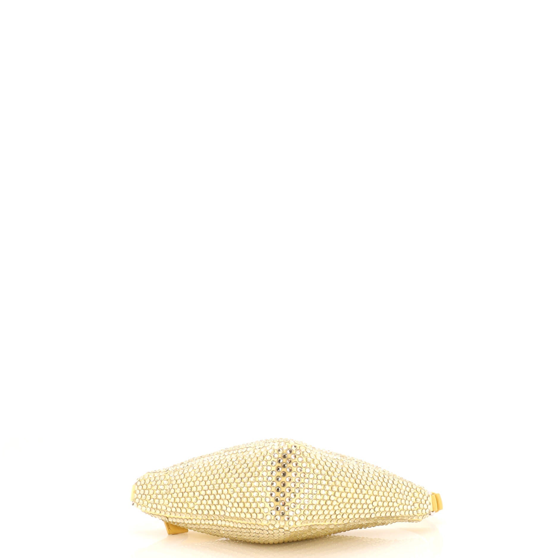 Triangle Top Handle Pouch Bag Crystal Embellished Satin Mini