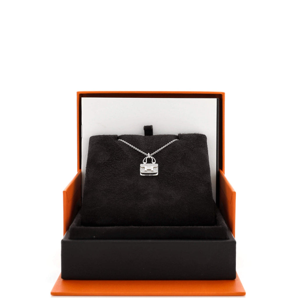 Amulettes Constance Pendant NM Necklace 18K White Gold and Diamonds
