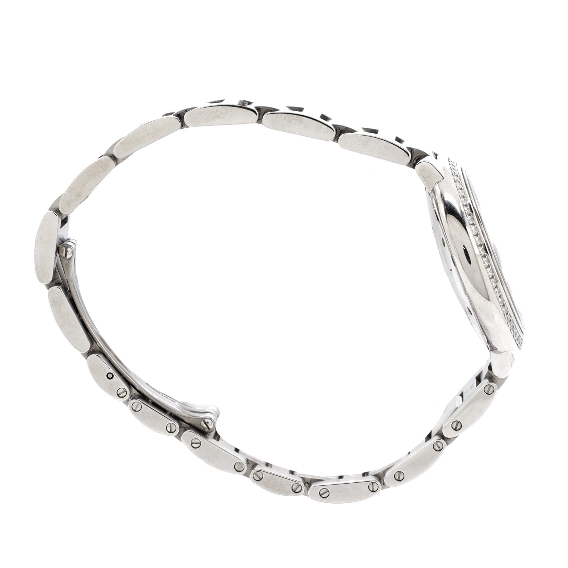 Ballon Bleu de Cartier Automatic Watch Stainless Steel with Diamond Bezel 33