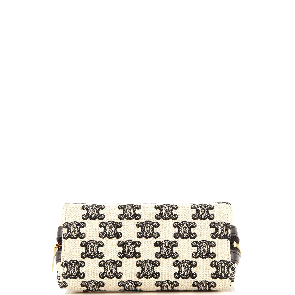 Zip Around Chain Clutch Triomphe Canvas