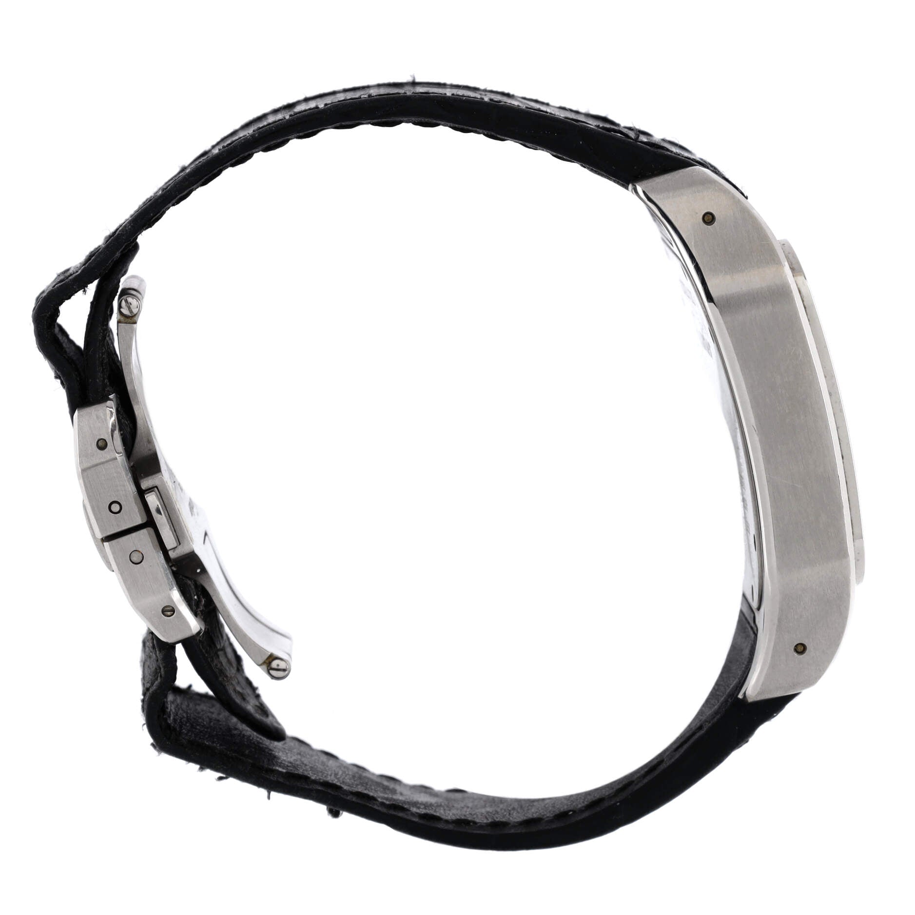 Santos 100 Automatic Watch Stainless Steel and Alligator 38