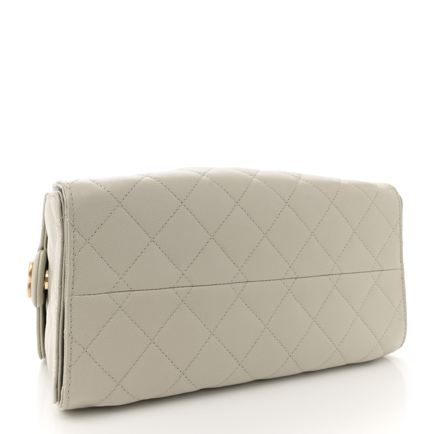 Caviar Quilted Small Chanel 25 Handbag Light Grey