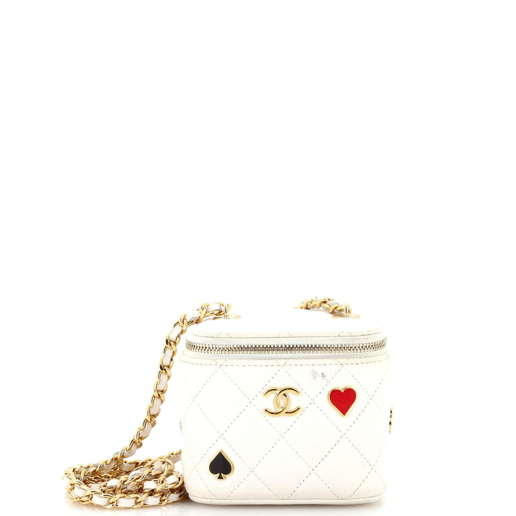 Coco Casino Vanity Case with Chain Quilted Caviar Mini