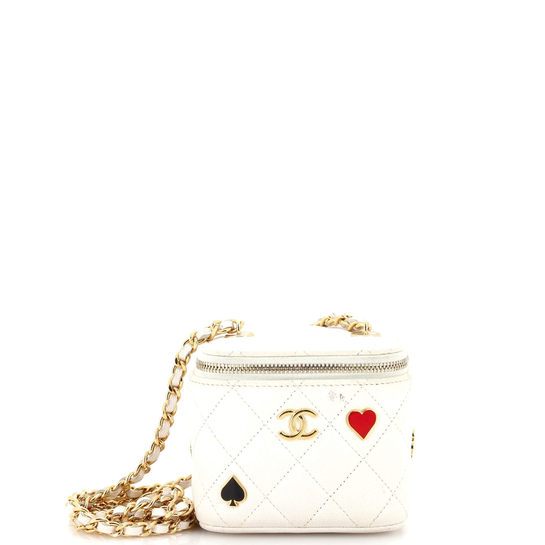 Coco Casino Vanity Case with Chain Quilted Caviar Mini
