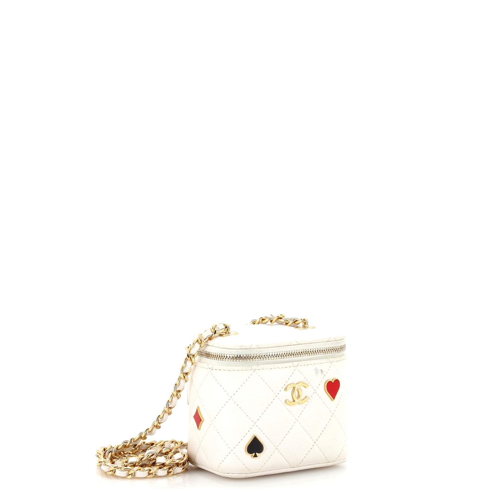 Coco Casino Vanity Case with Chain Quilted Caviar Mini