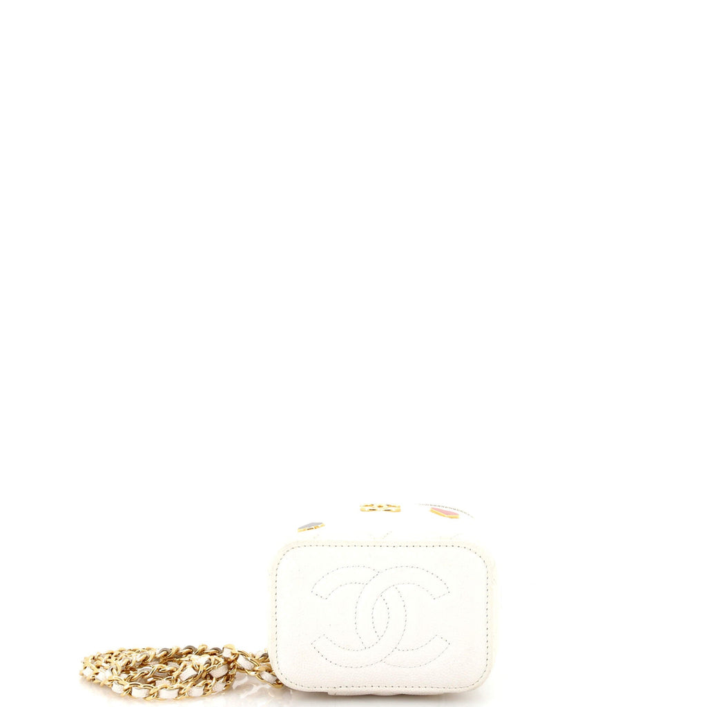 Coco Casino Vanity Case with Chain Quilted Caviar Mini