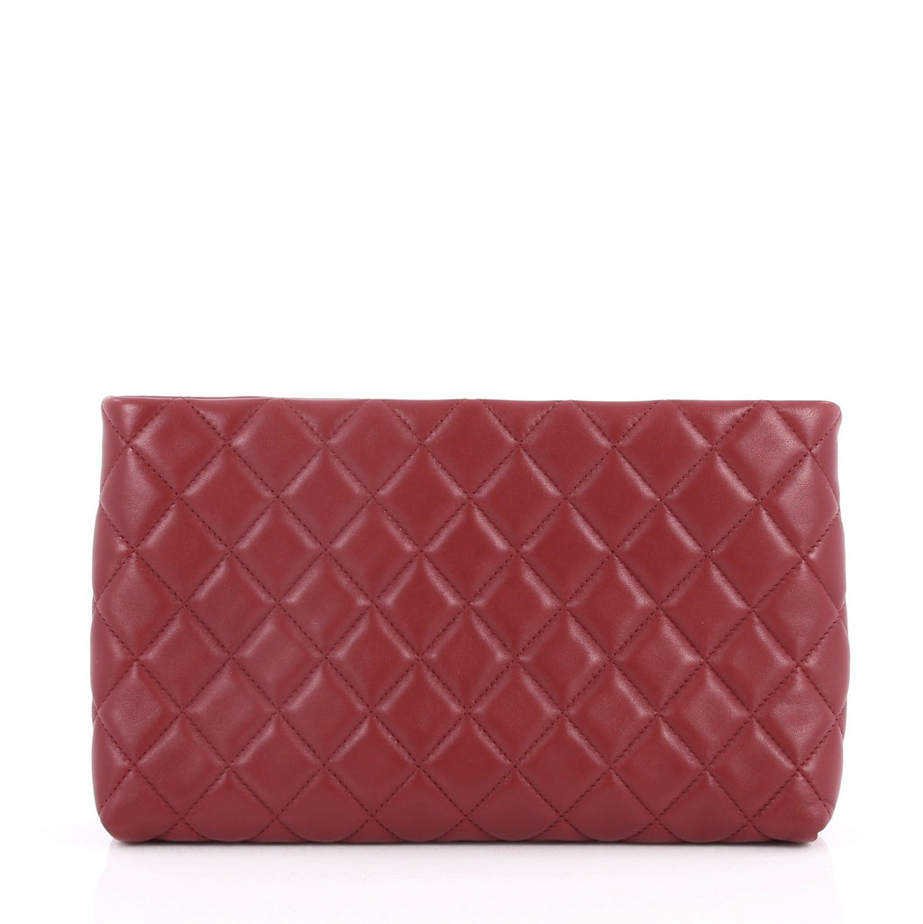 Square Timeless Clutch Quilted Lambskin