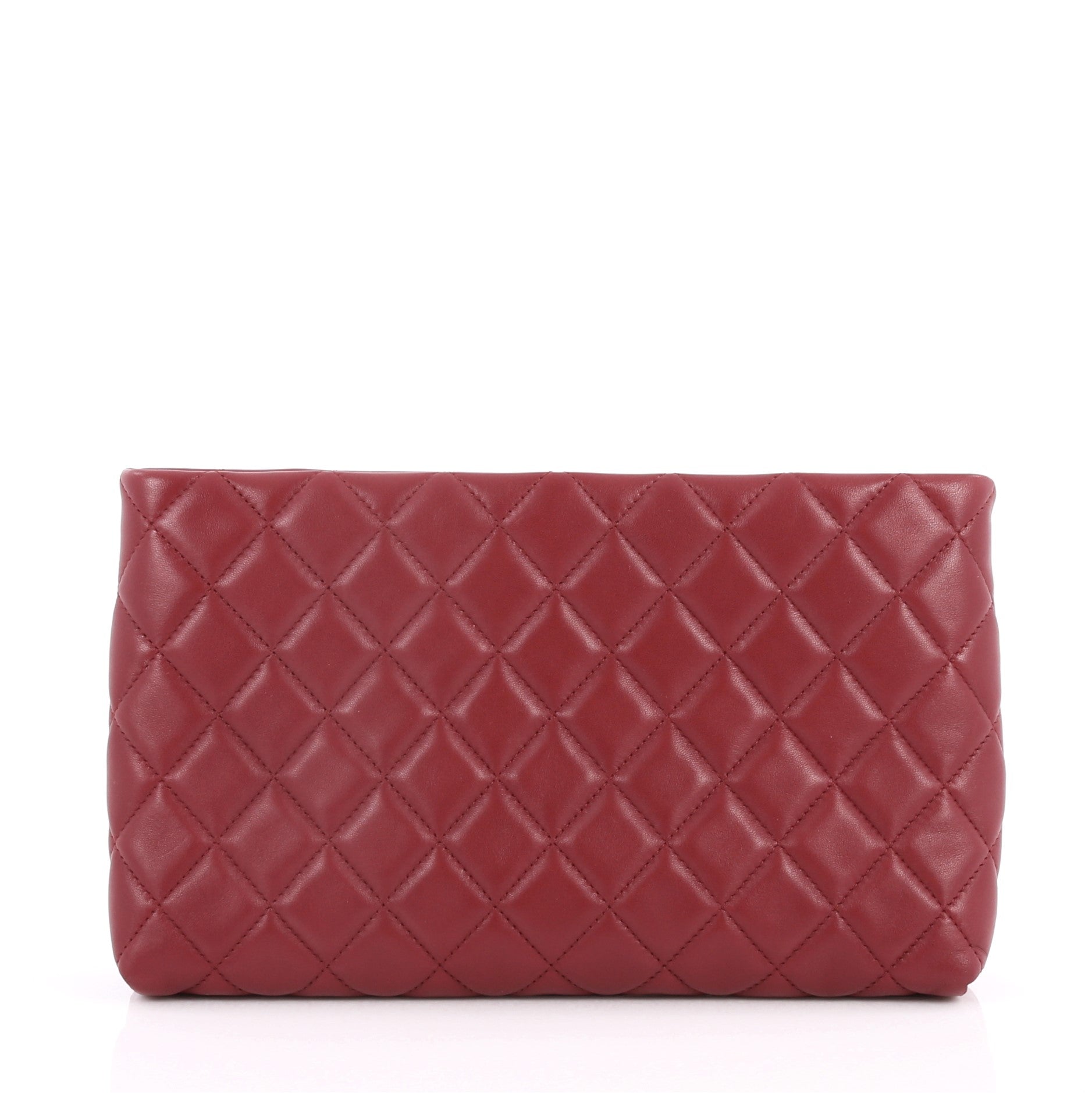 Square Timeless Clutch Quilted Lambskin
