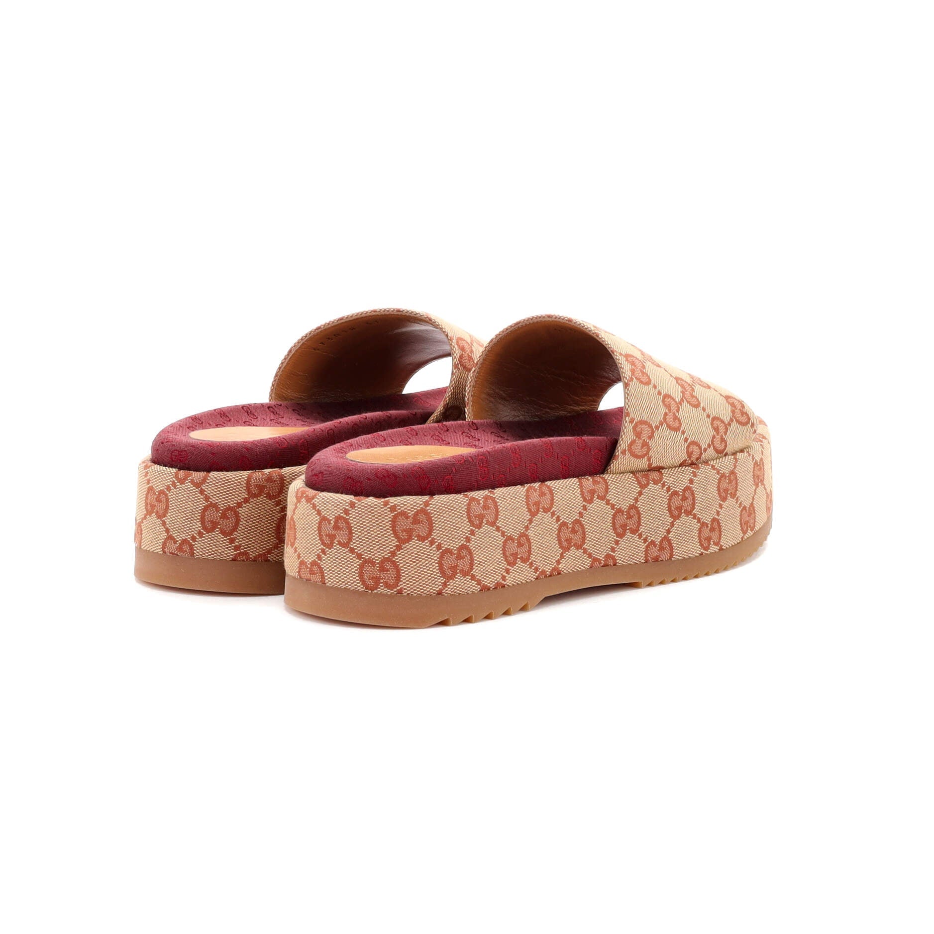 Women's Angelina Platform Slide Sandals GG Canvas