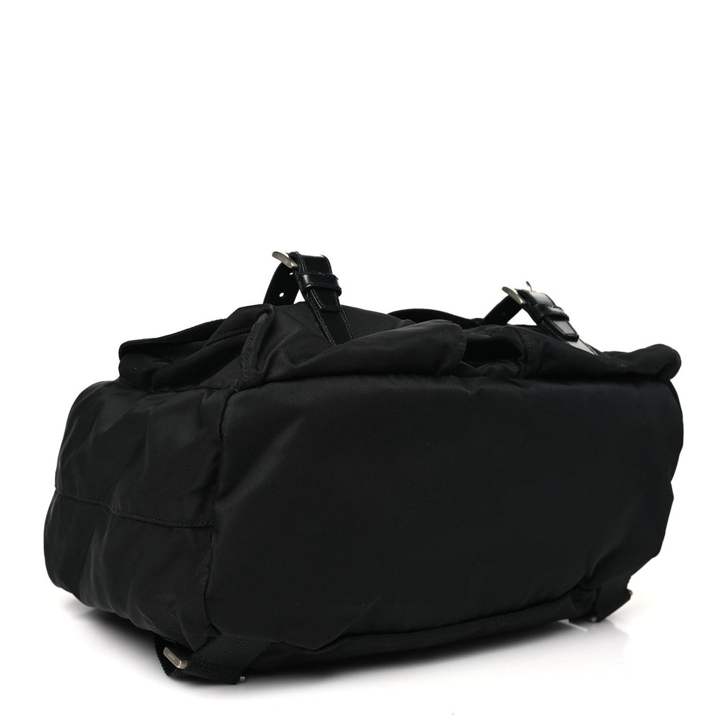 Tessuto Nylon Saffiano Medium Backpack Black