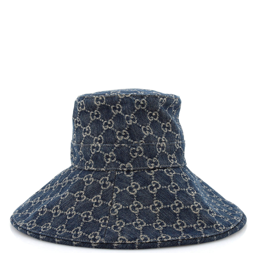 Wide Brim Hat GG Denim