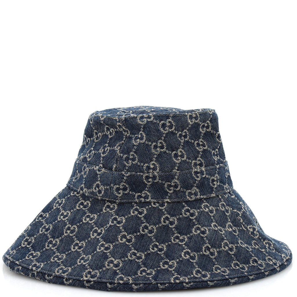 Wide Brim Hat GG Denim