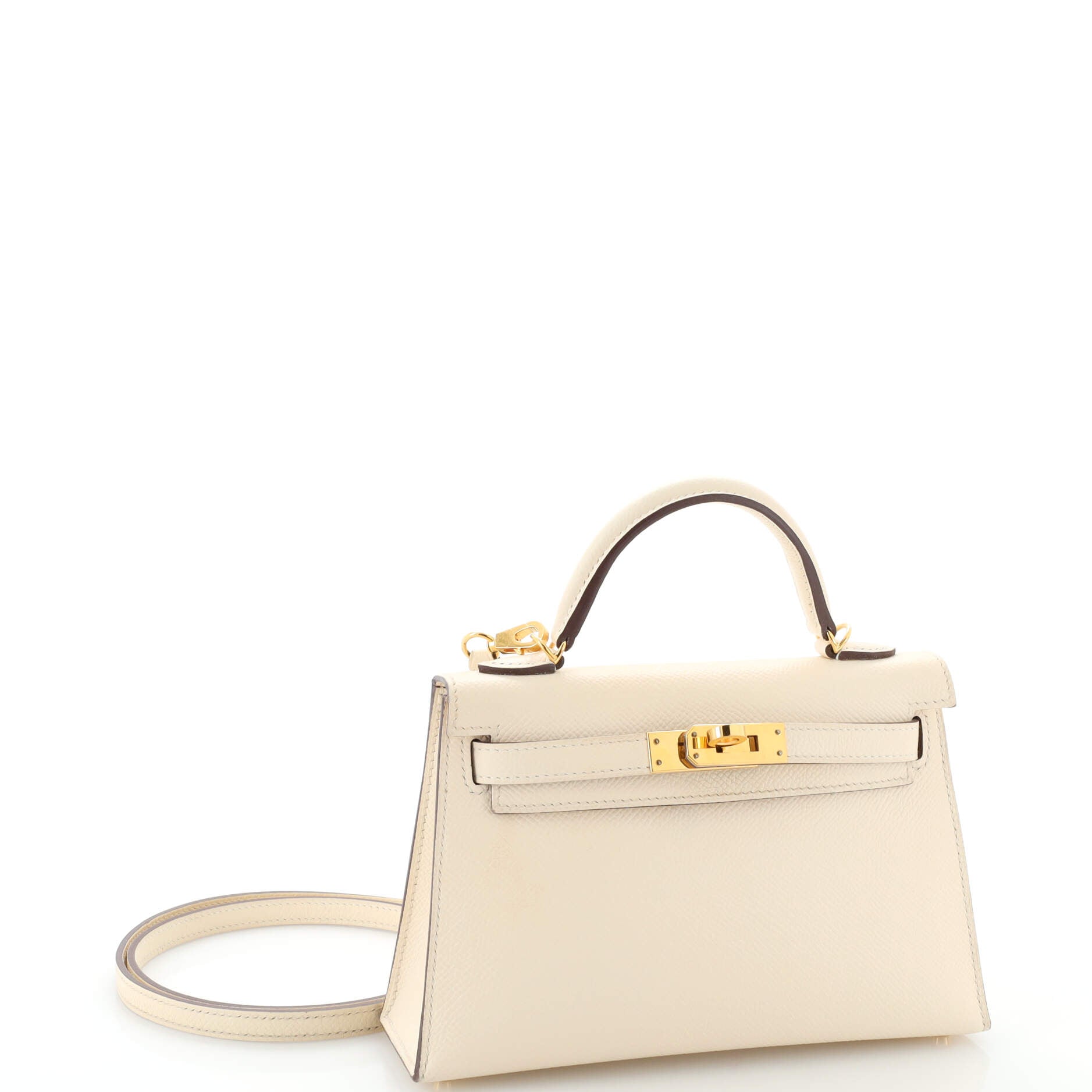 Kelly Mini II Bag Light Epsom with Gold Hardware 20