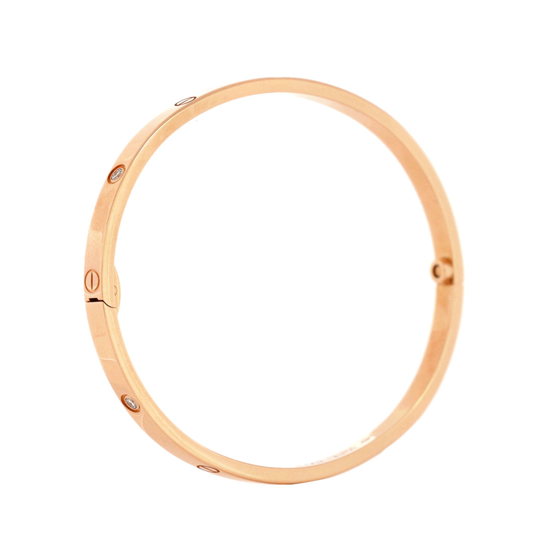 Love 6 Diamond Bracelet 18K Rose Gold and Diamonds Small