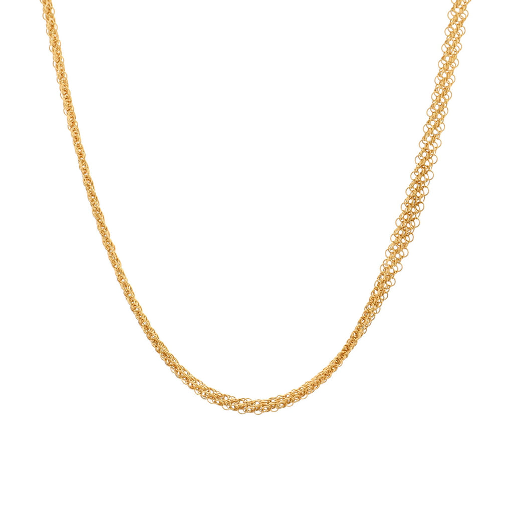 Elsa Peretti Mesh Bib Necklace Yellow Gold Mini