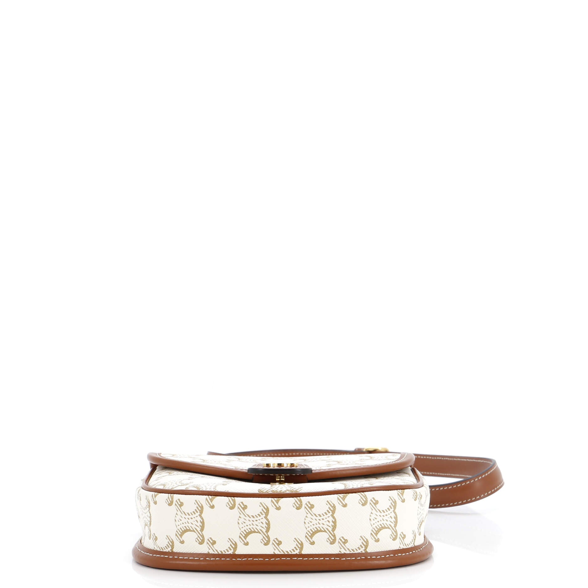 Besace Flap Bag Triomphe Coated Canvas Mini