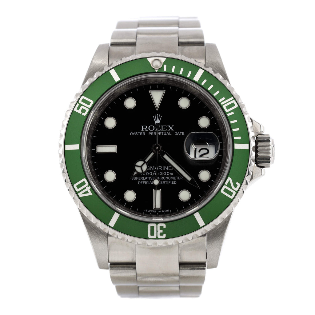 Oyster Perpetual Submariner Kermit Date Automatic Watch Stainless Steel 40