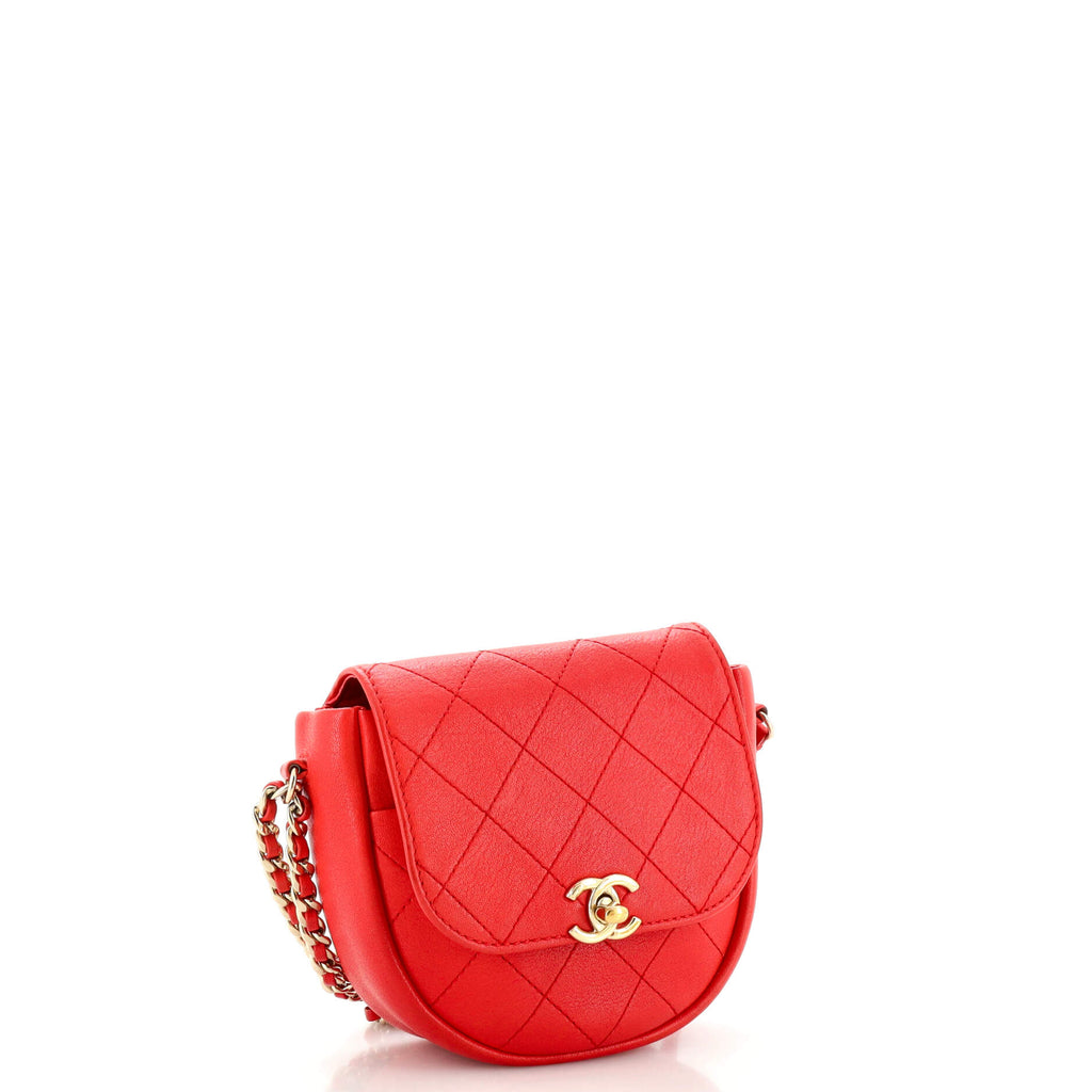 Casual Trip Messenger Bag Quilted Goatskin Mini