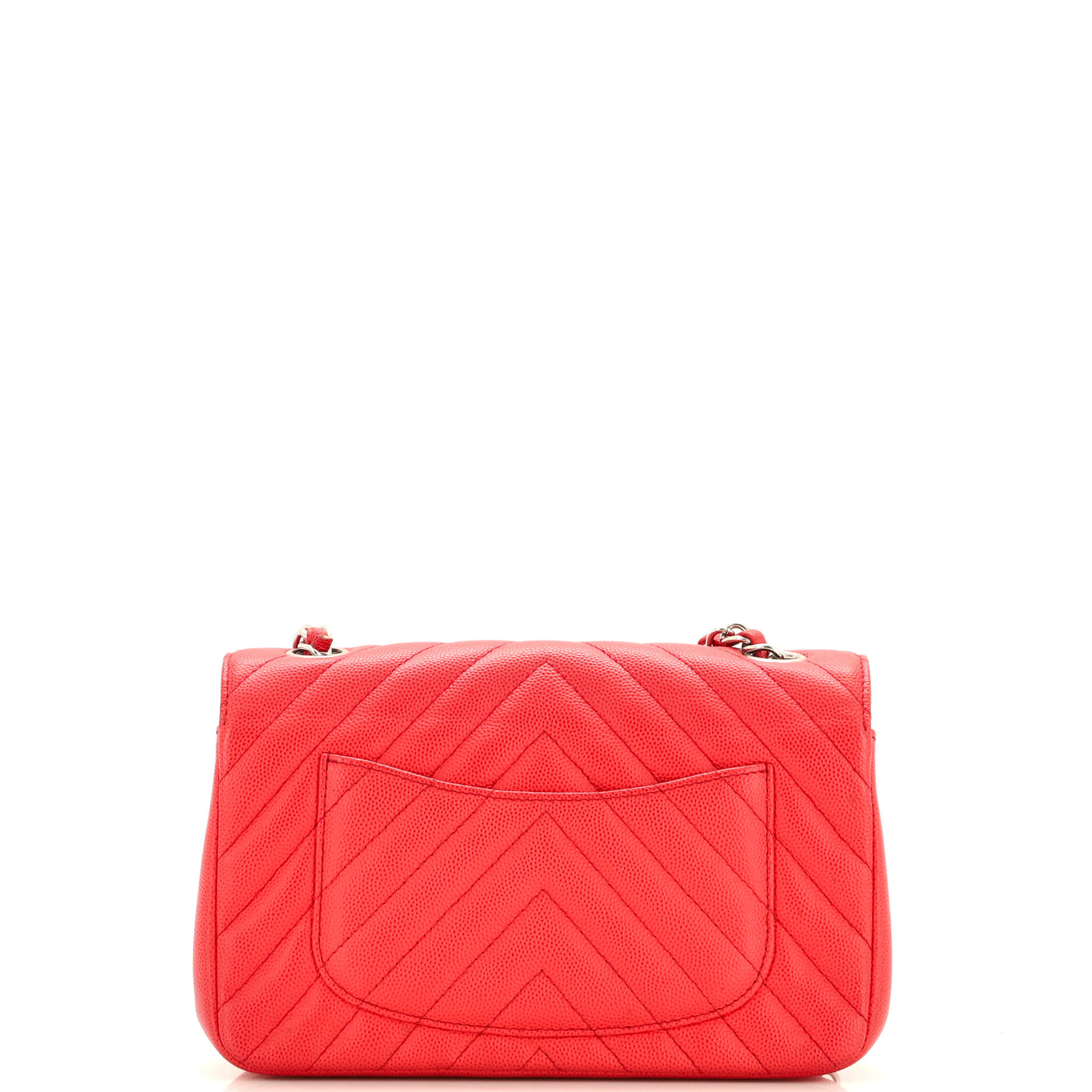 Classic Single Flap Bag Chevron Caviar Mini