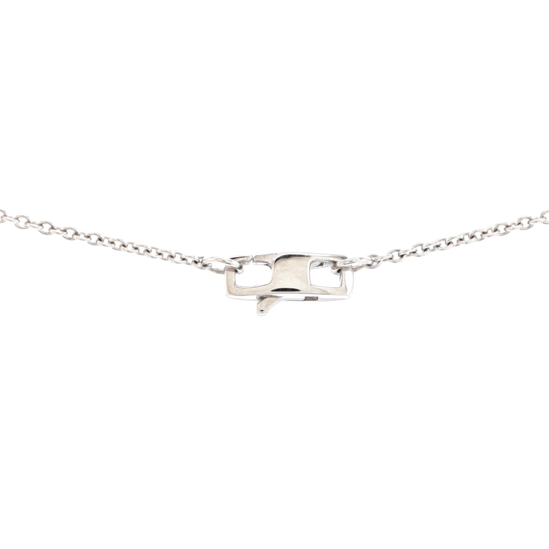 Empreinte Pendant Necklace 18K White Gold with Pink Sapphire