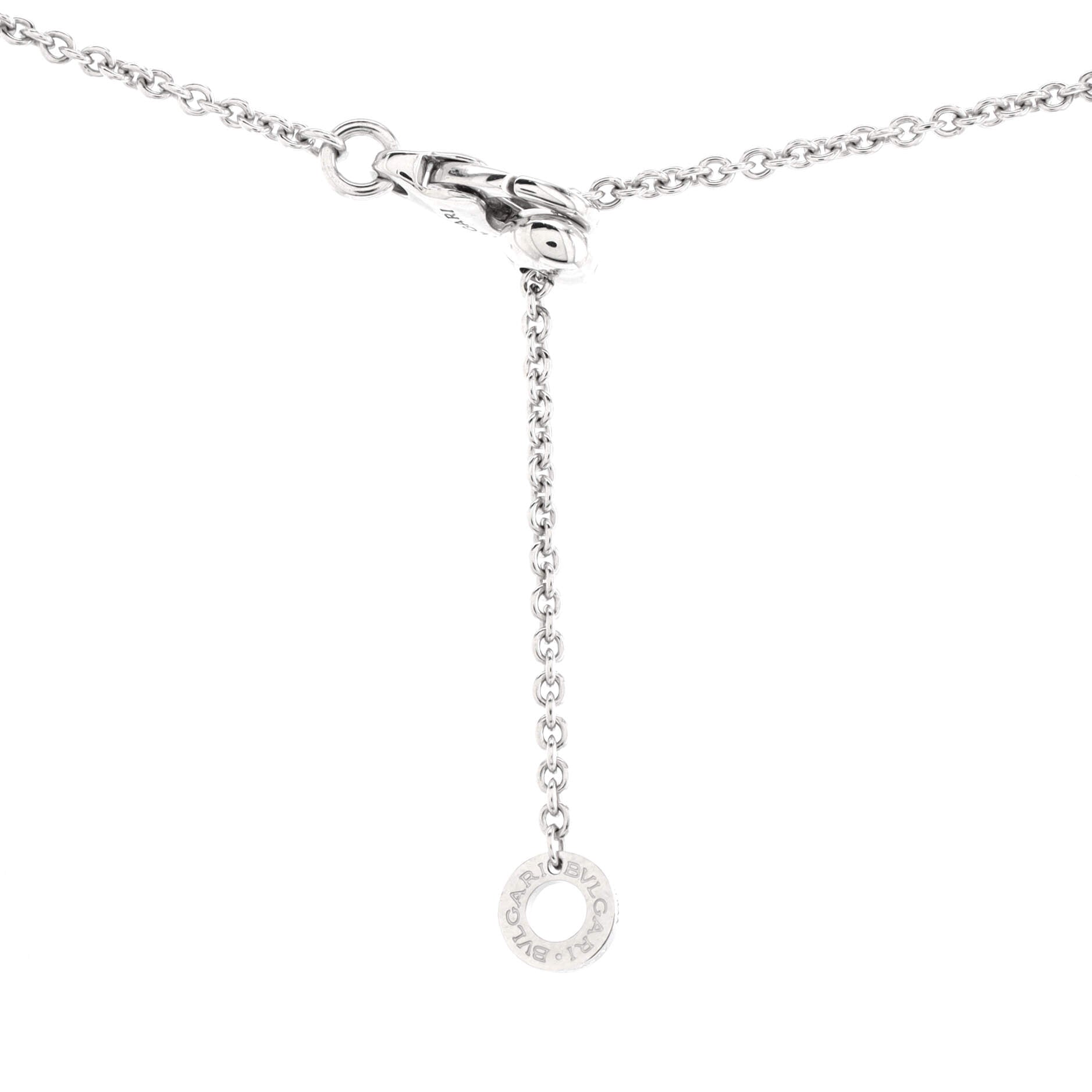 B.Zero1 3 Charm Necklace 18K White Gold with Diamonds