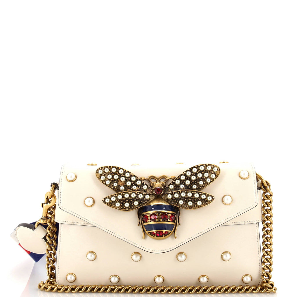Animalier Broadway Bow Flap Bag Embellished Leather Mini