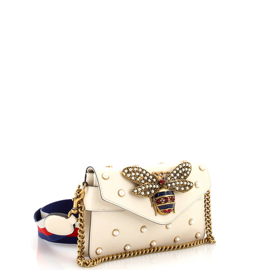 Animalier Broadway Bow Flap Bag Embellished Leather Mini