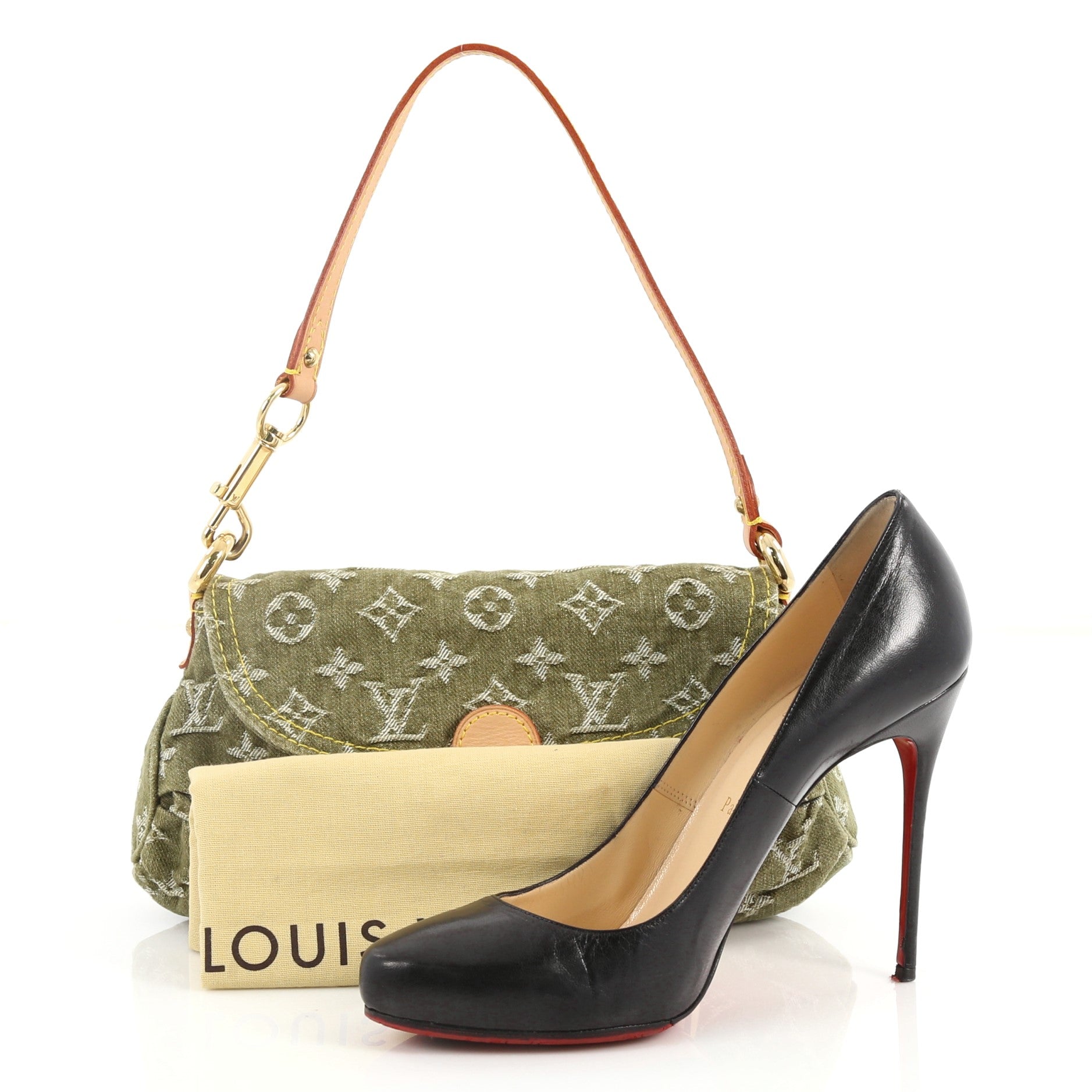 Pleaty Handbag Denim Mini